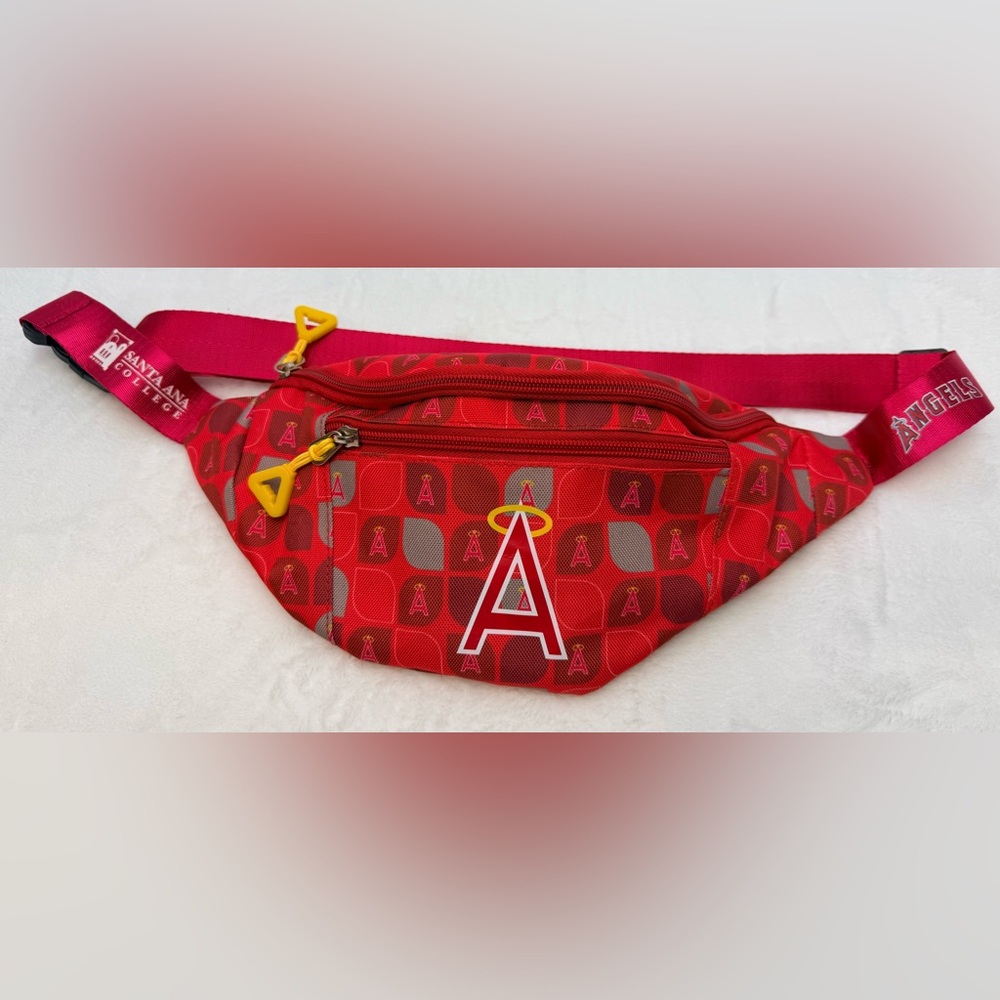 Red Crossbody Bag with Logo